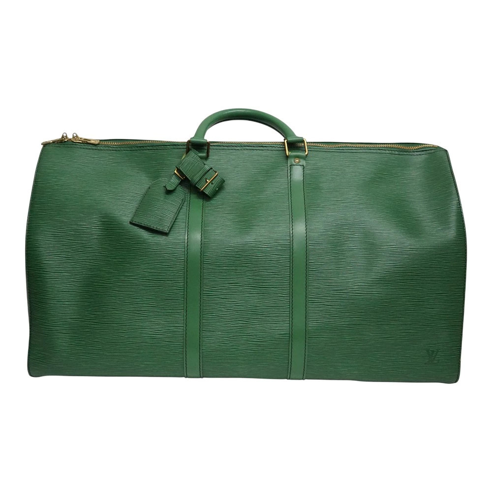 Louis Vuitton Keepall Travel Bag Leather Green